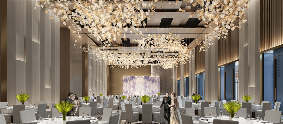 洛陽大酒店宴會廳設(shè)計(jì)案例效果圖 洛陽大酒店宴會廳設(shè)計(jì)案例效果圖