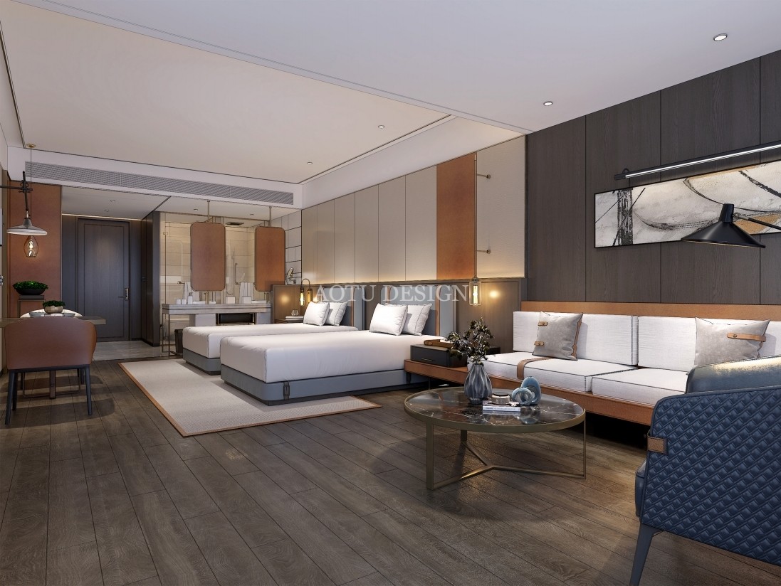 鄭州世航酒店雙床房設(shè)計效果圖 鄭州世航酒店雙床房設(shè)計效果圖