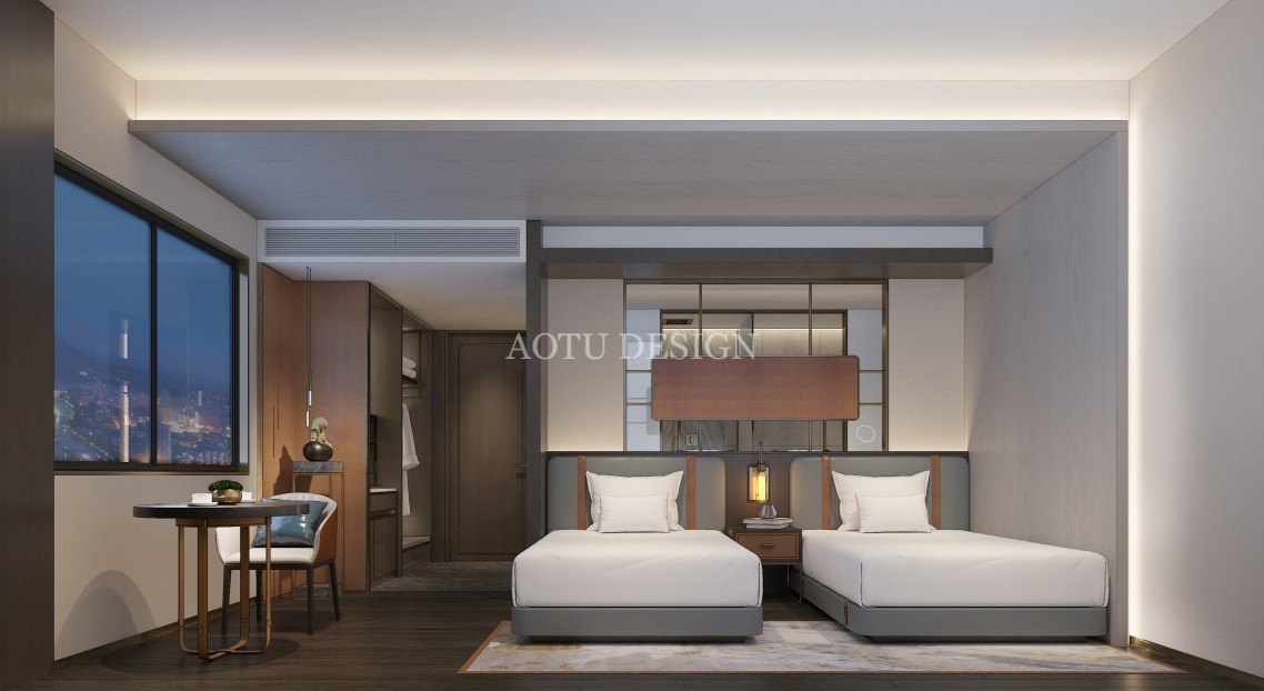 鄭州世航酒店雙床房設(shè)計效果圖 鄭州世航酒店雙床房設(shè)計效果圖