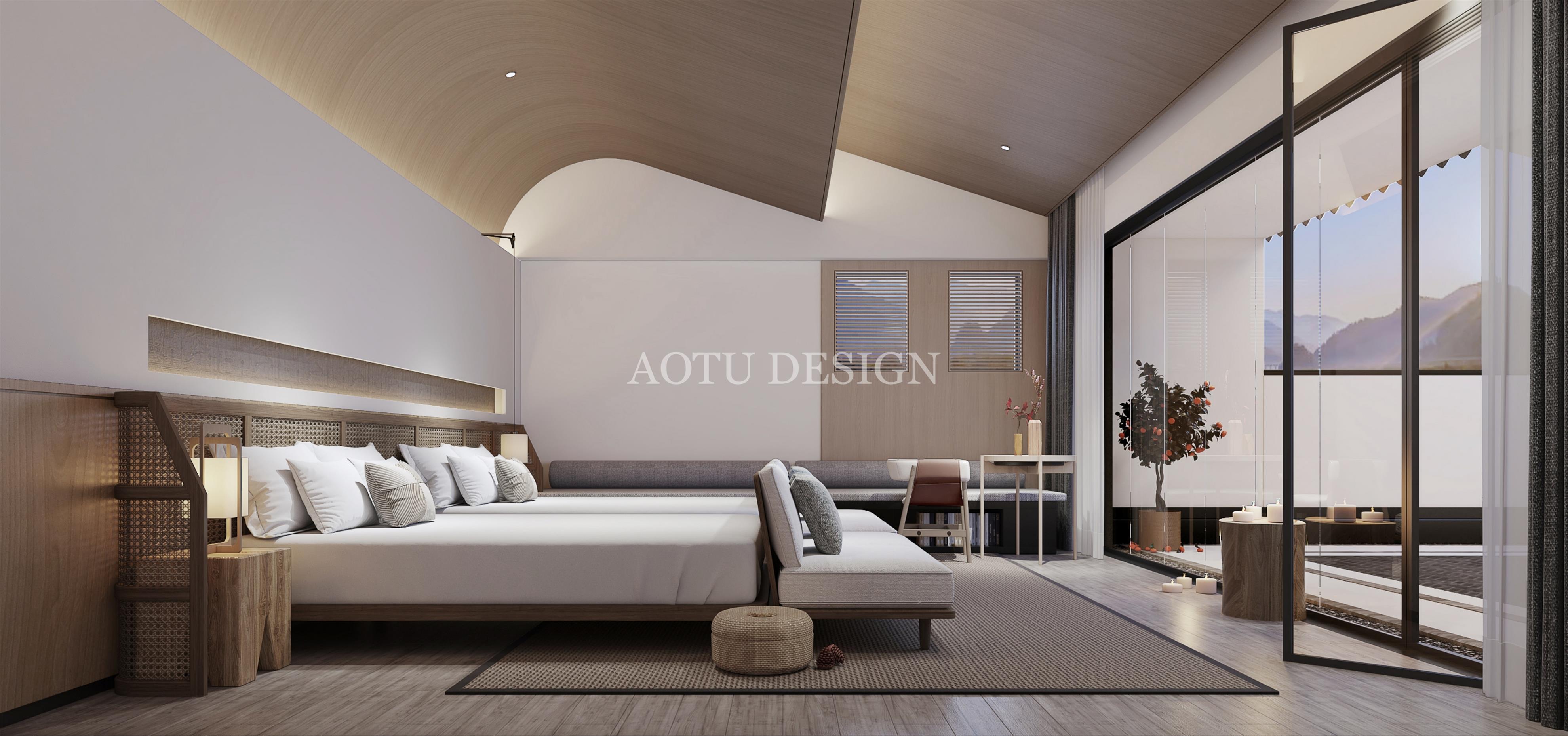 云山林棲精品民宿大床房設(shè)計(jì)效果圖 云山林棲精品民宿大床房設(shè)計(jì)效果圖