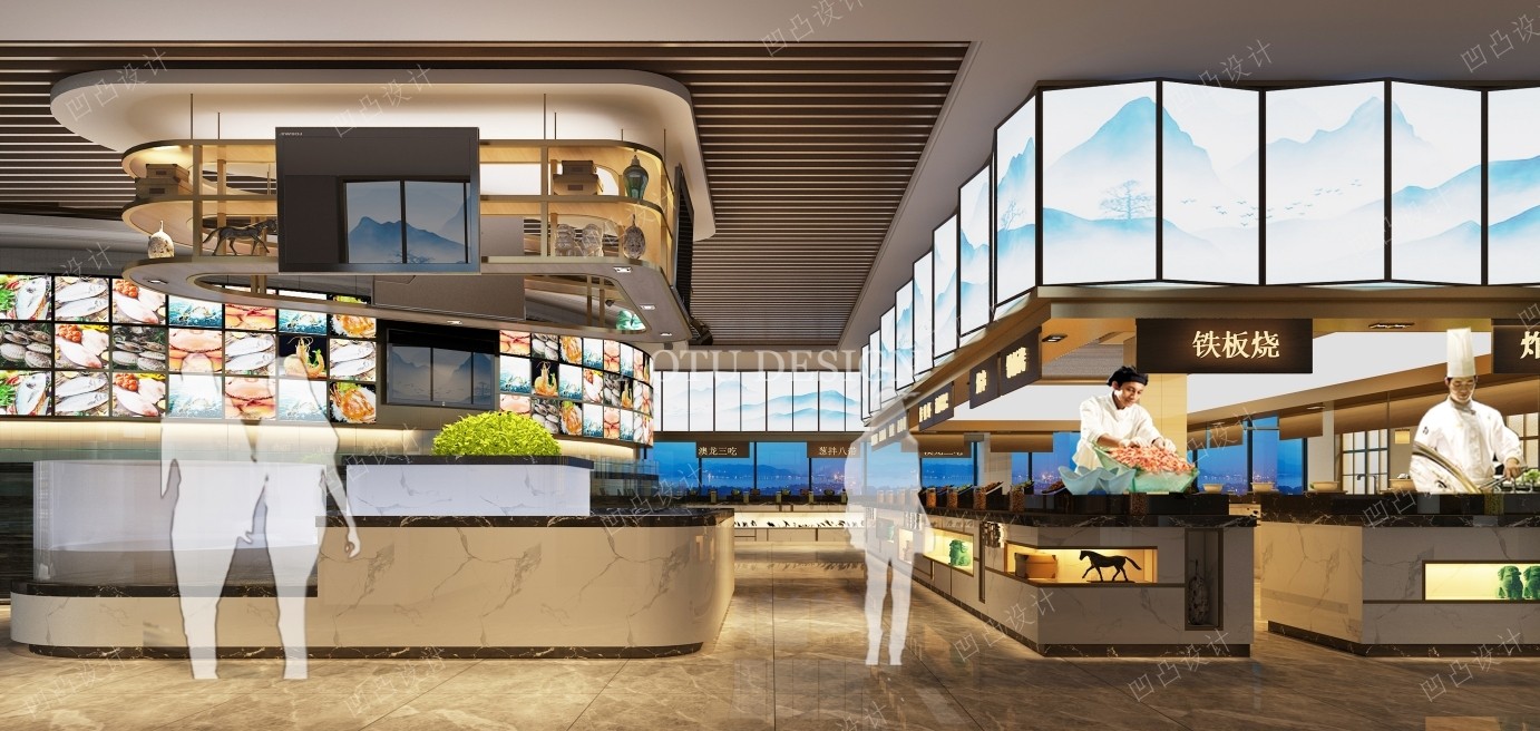 唐山百順德烤鴨明檔區(qū)設(shè)計(jì)效果圖