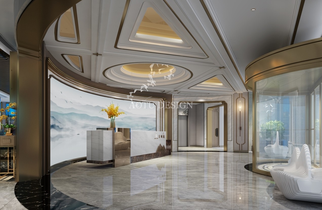 北京百順德烤鴨接待大廳設(shè)計(jì)效果圖