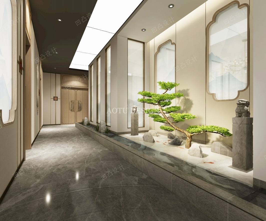 北京百順德烤鴨走廊設(shè)計(jì)效果圖