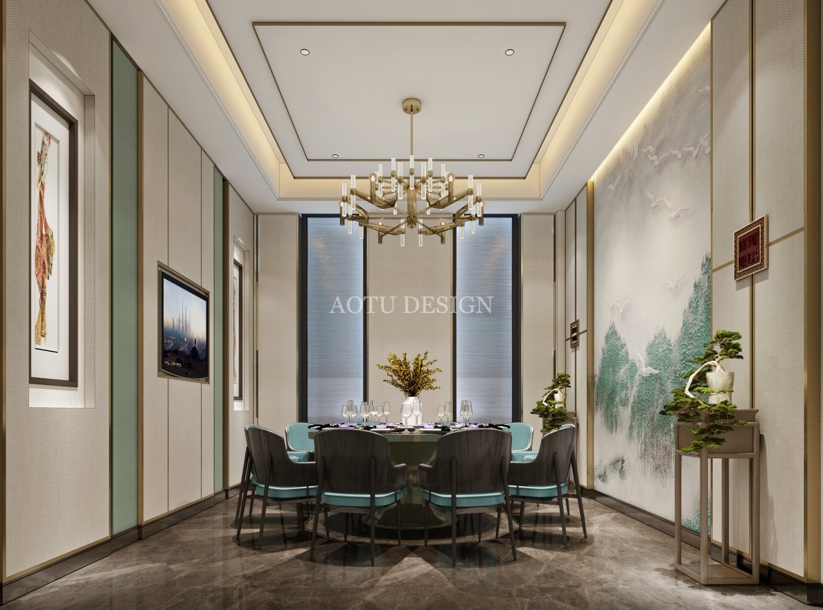 唐山百順德烤鴨餐廳包廂設(shè)計(jì)效果圖