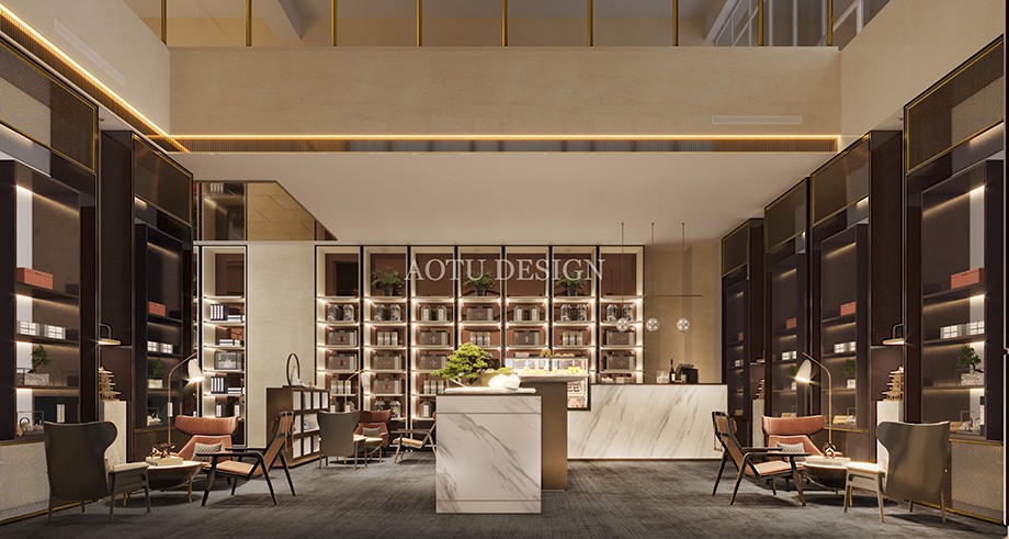 中州國際酒店大廳茶吧設(shè)計效果圖 中州國際酒店大廳茶吧設(shè)計效果圖