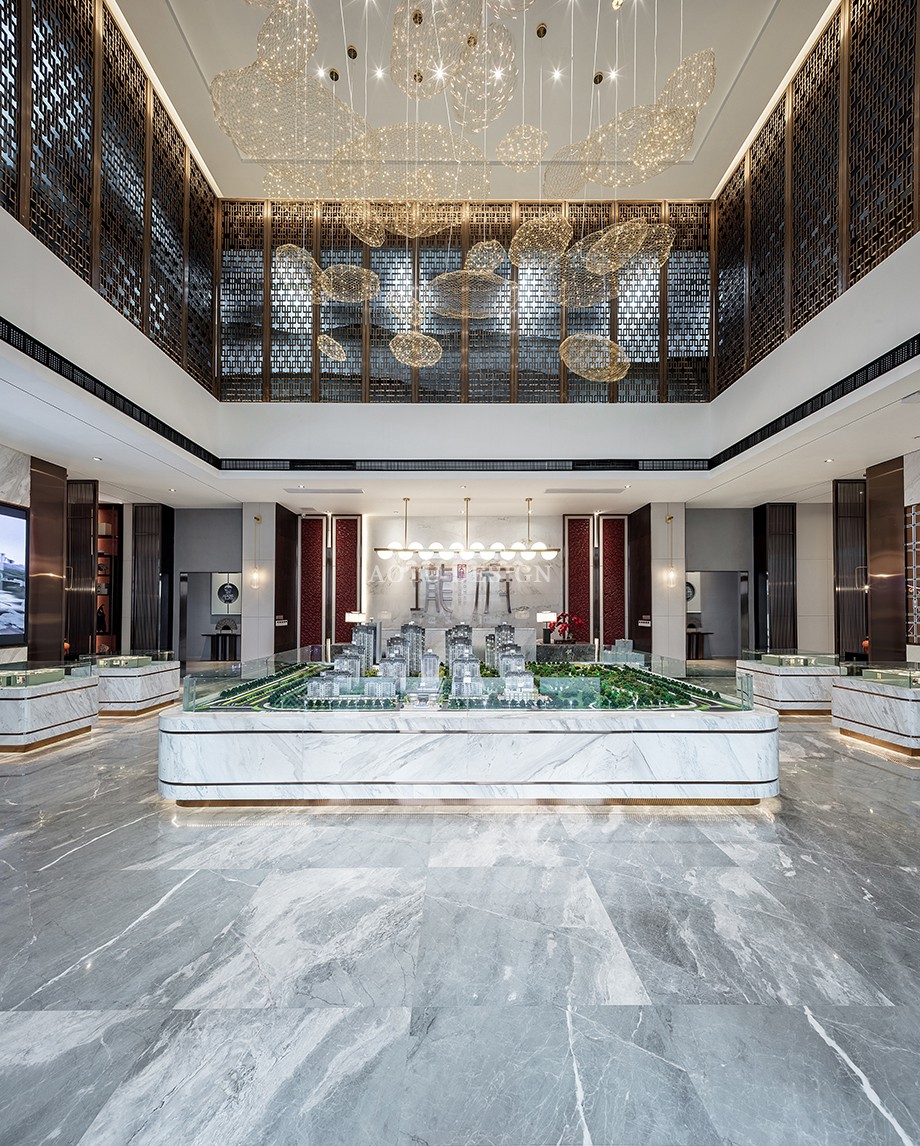 大橋龍府售樓部沙盤展示區(qū)設(shè)計效果圖 大橋龍府售樓部沙盤展示區(qū)設(shè)計效果圖