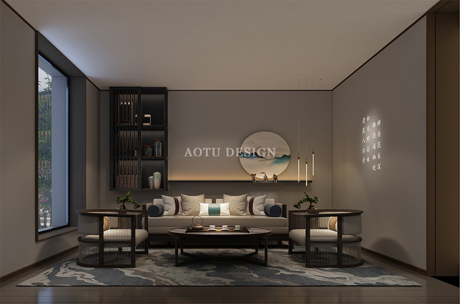 九龍山城市展廳茶室洽談區(qū)設(shè)計(jì)效果圖 九龍山城市展廳茶室洽談區(qū)設(shè)計(jì)效果圖