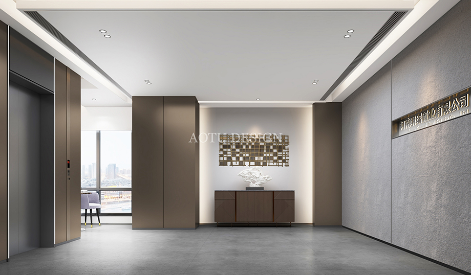 電梯廳入口設(shè)計(jì)-河南明瑞置業(yè)公司辦公設(shè)計(jì)效果圖 電梯廳入口設(shè)計(jì)-河南明瑞置業(yè)公司辦公設(shè)計(jì)效果圖