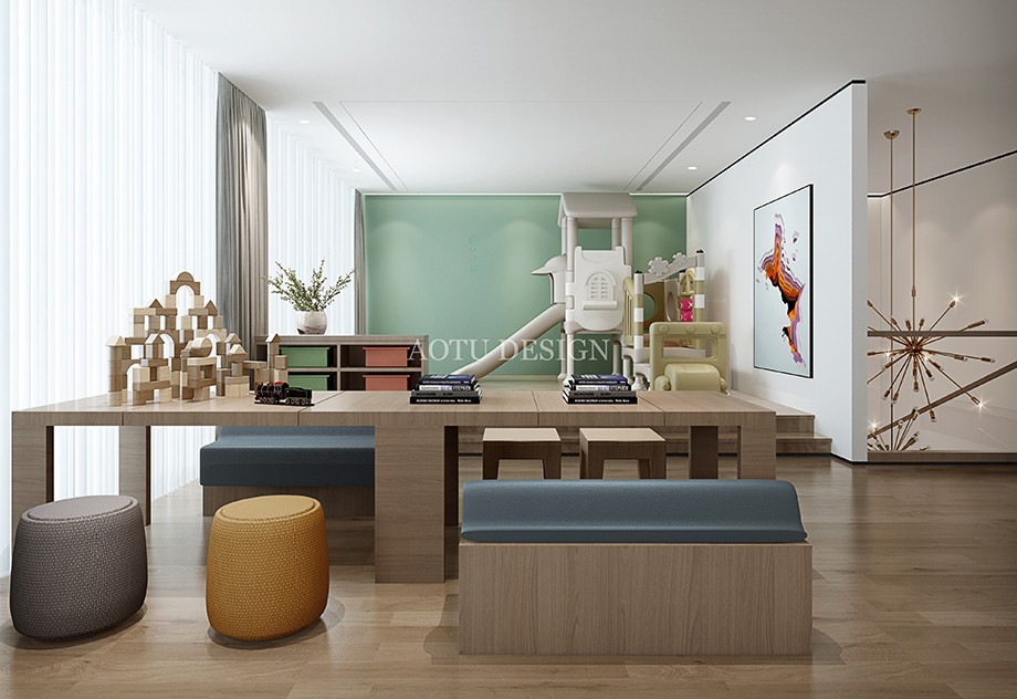  榮邦城售樓部茶室洽談區(qū)設(shè)計效果圖