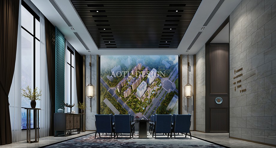 鑫源水岸名居銷售中心洽談區(qū)設(shè)計(jì)效果圖