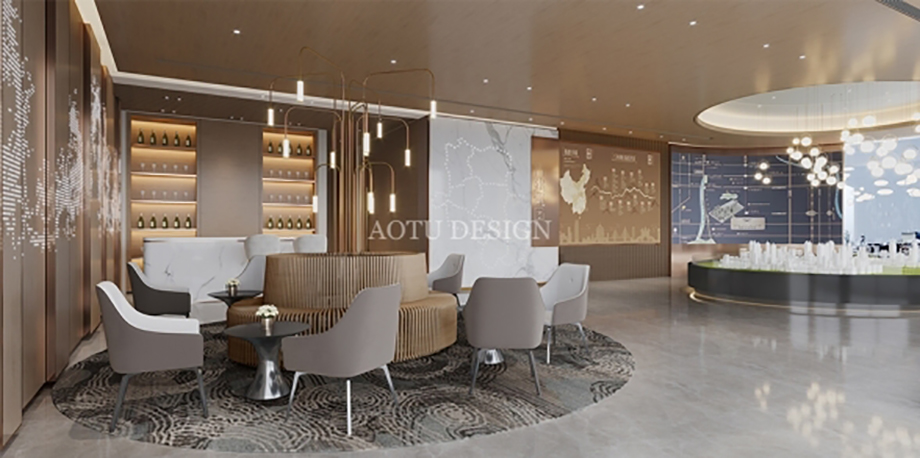 永秀中華城售樓部洽談區(qū)設(shè)計效果圖