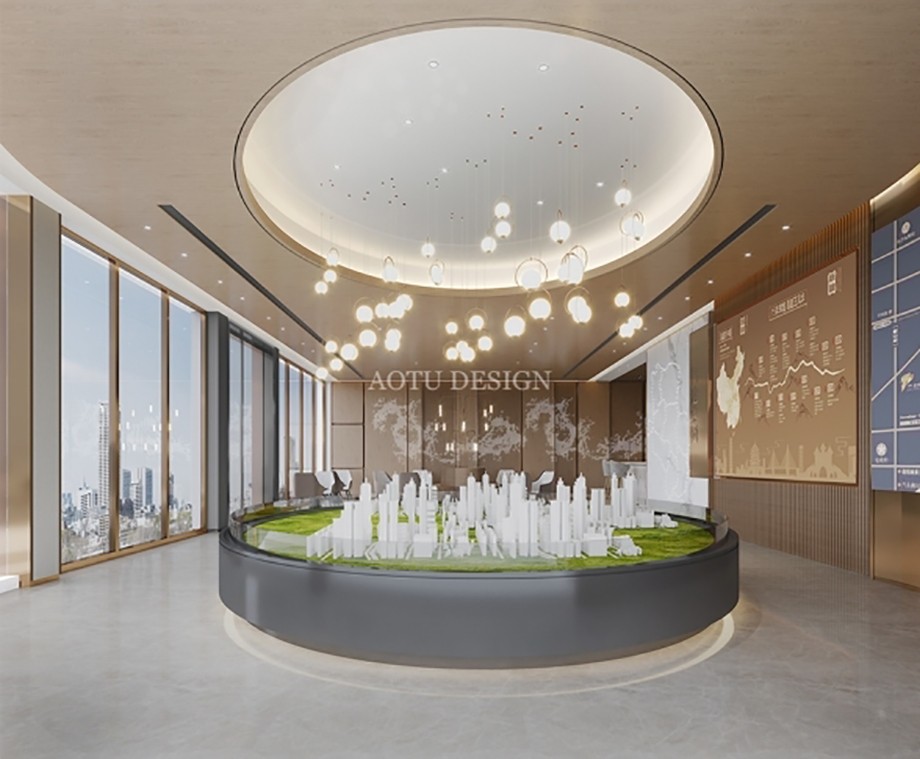 永秀中華城售樓部沙盤區(qū)設(shè)計效果圖