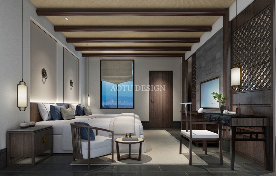 云南民宿雙床房設(shè)計效果圖 云南民宿雙床房設(shè)計效果圖