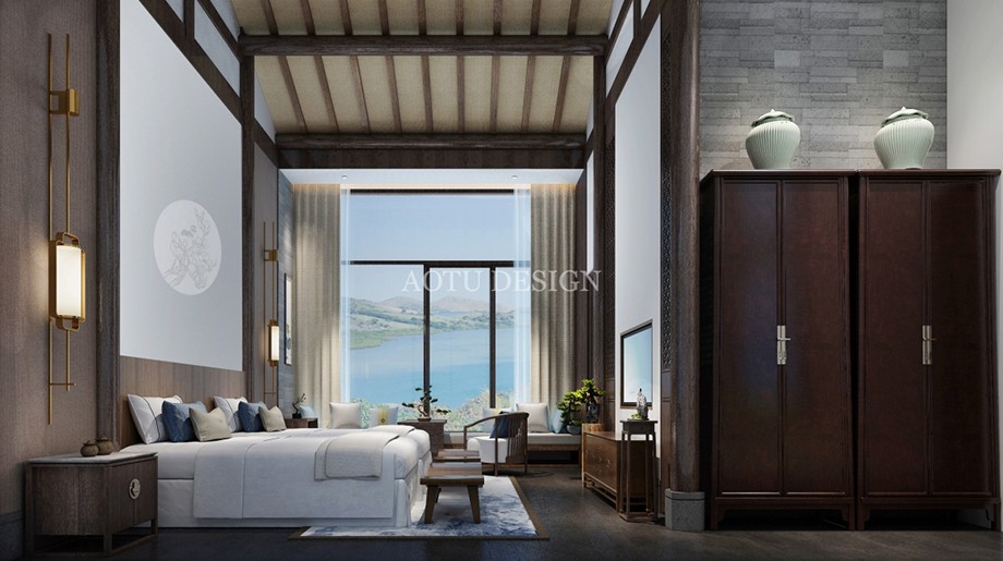 云南民宿雙床房設(shè)計效果圖 云南民宿雙床房設(shè)計效果圖