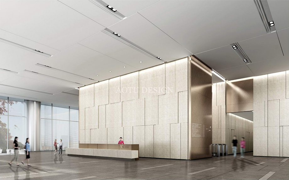 大廳設(shè)計-上海萬科中心辦公樓公區(qū)設(shè)計