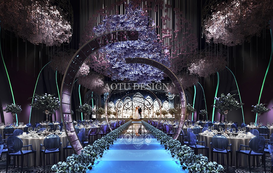 婚宴宴會(huì)廳設(shè)計(jì)-周口秀?；檠缇茦窃O(shè)計(jì)-婚禮主題酒店設(shè)計(jì)效果圖