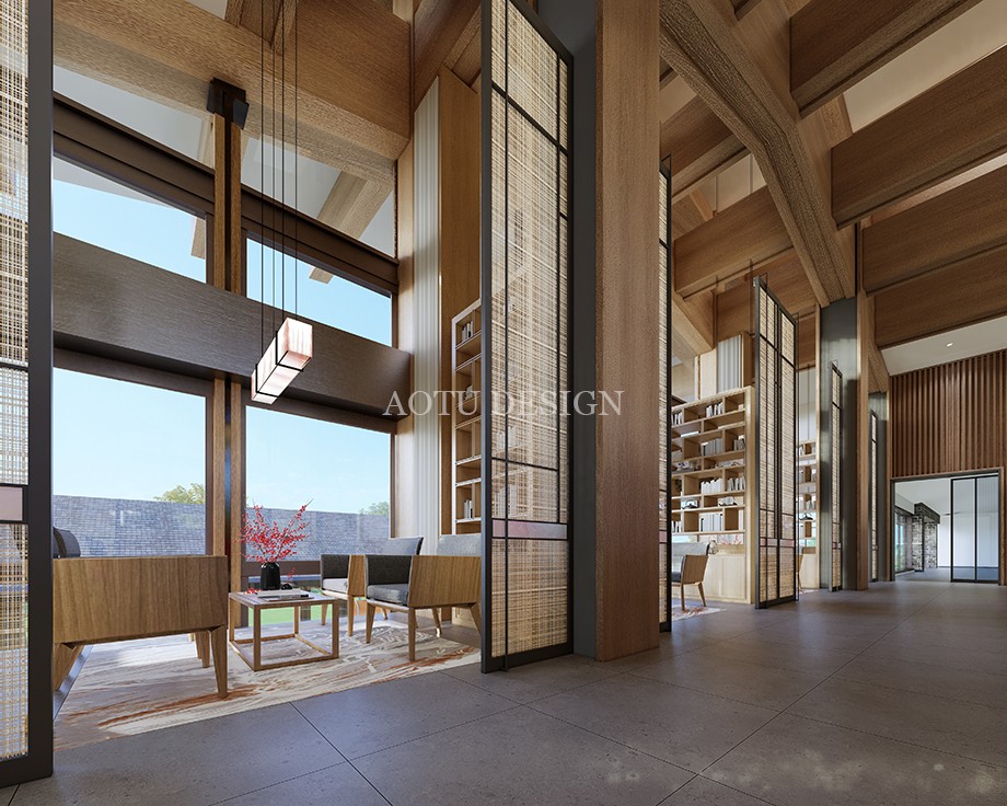 VIP洽談區(qū)設計-沙盤展示區(qū)設計-開封佘店旅游區(qū)接待中心設計效果圖-凹凸設計