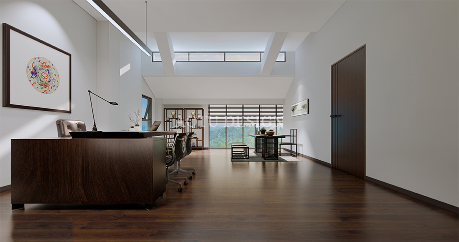 領導辦公室設計-開封佘店旅游區(qū)接待中心設計案例-凹凸設計