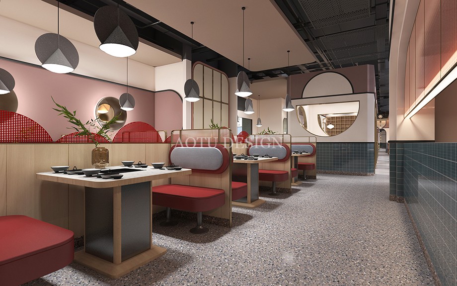 特色網(wǎng)紅風(fēng)火鍋店裝修設(shè)計圖