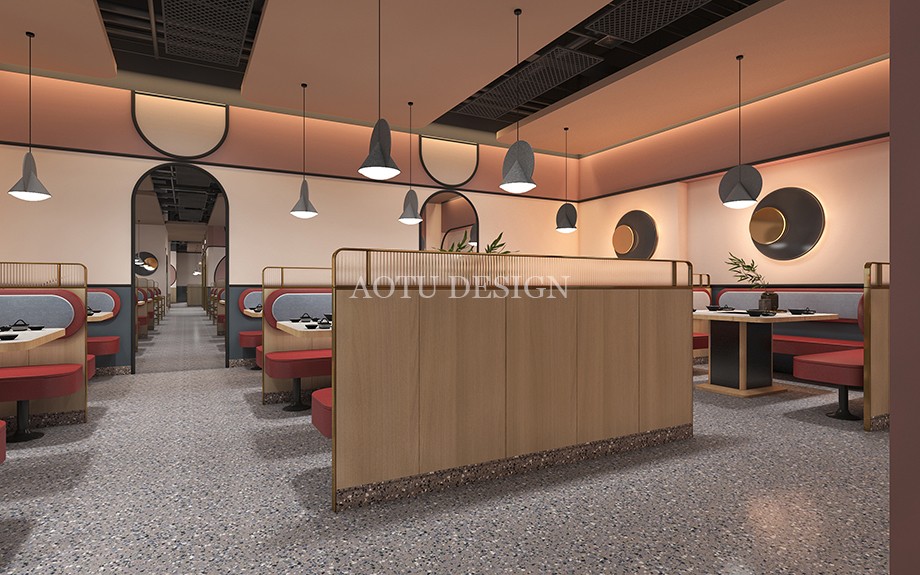 卡座區(qū)設(shè)計-西安撈三國火鍋店設(shè)計案例-凹凸設(shè)計公司