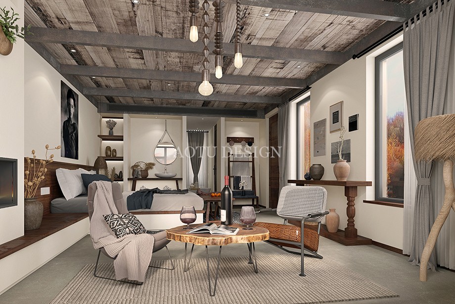 新鄉(xiāng)山的禮物民宿設(shè)計方案效果圖