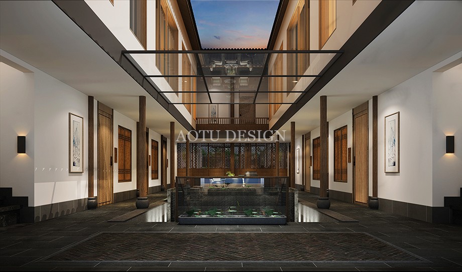 云南騰沖中式民宿設(shè)計效果圖 云南騰沖中式民宿設(shè)計效果圖