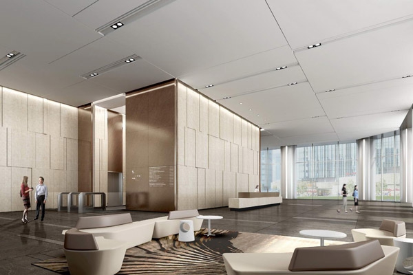 上海萬科中心辦公樓公區(qū)設(shè)計